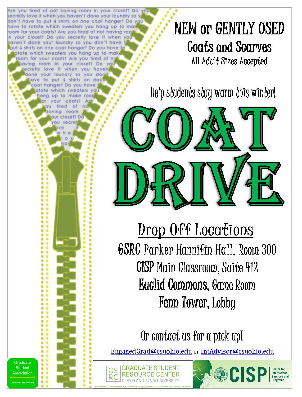 Printable Coat Drive Flyer Template Free